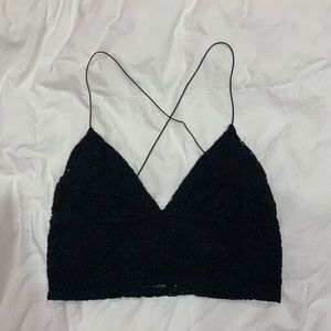 ⭐️ Lace Black Crop Top Tank
